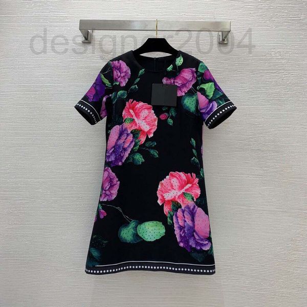 casual dresses designer 2022 summer new flower print front reinforced diamond decoration round neck short sleeve dress wye9, Black;gray
casual dresses designer 2022 summer new flower print front reinforced diamond decoration round neck short sleeve dress wye9, Black;gray