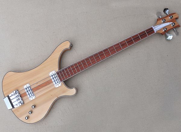 4 strings natural wood color neck through body electric bass guitar with rosewood fretboard
4 strings natural wood color neck through body electric bass guitar with rosewood fretboard