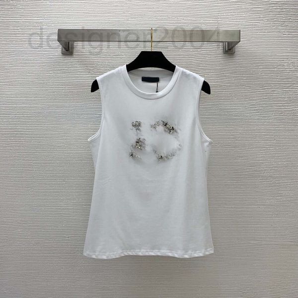 women's t-shirt designer summer new chest heavy industry diamond inlaid luxury sleeveless solid color vest t-shirt vcle, White
women's t-shirt designer summer new chest heavy industry diamond inlaid luxury sleeveless solid color vest t-shirt vcle, White