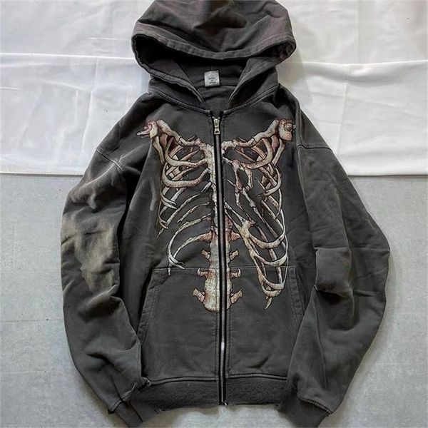 deeptown y2k gothic streetwear skeleton print oversize hoodie women punk harajuku hip hop zipper sweatshirt female mall goth 220811, Black
deeptown y2k gothic streetwear skeleton print oversize hoodie women punk harajuku hip hop zipper sweatshirt female mall goth 220811, Black
