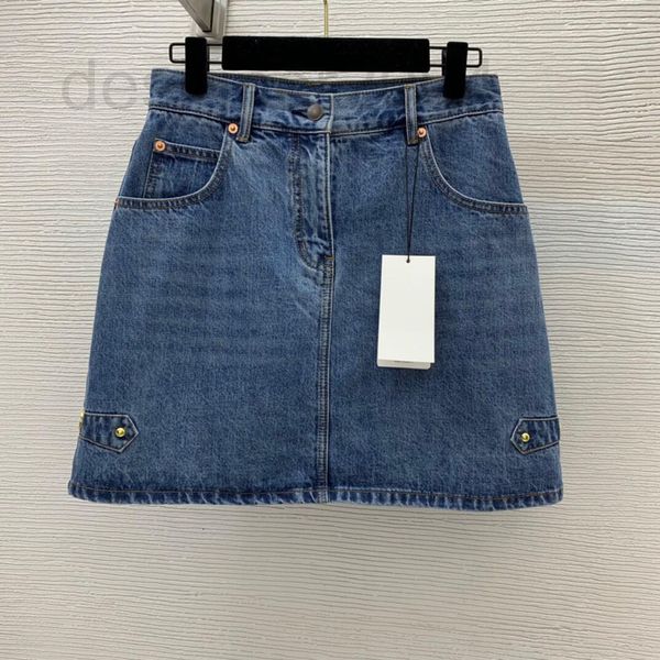 skirts designer women's new hardware accessories side double letter metal decoration high waist thin a-shaped denim skirt 1zpc, Black
skirts designer women's new hardware accessories side double letter metal decoration high waist thin a-shaped denim skirt 1zpc, Black