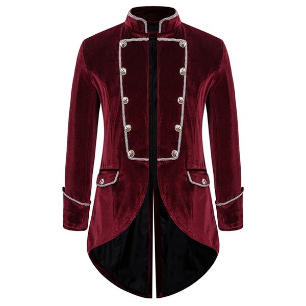 mens wine red steampunk tailcoat jacket velvet medieval gothic suit blazer jacket men renaissance tuxedo coats stage costumes 220811, White;black
mens wine red steampunk tailcoat jacket velvet medieval gothic suit blazer jacket men renaissance tuxedo coats stage costumes 220811, White;black