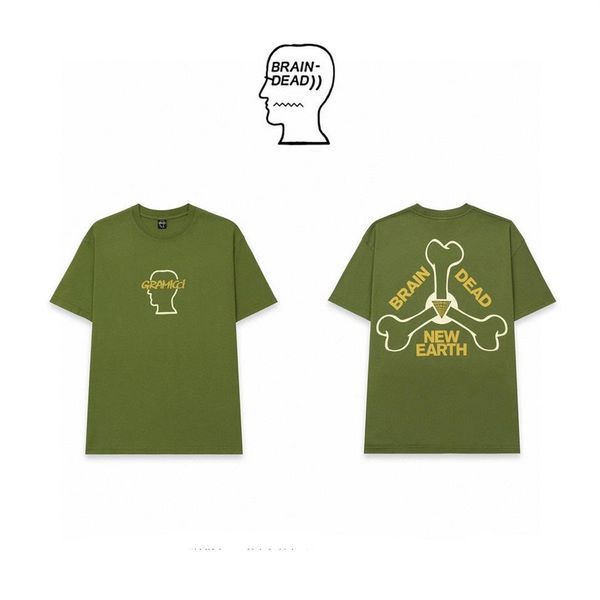 2022 summer new brain dead green men's t-shirts high street tide brand designer head bone print loose casual cotton short-sle265e, White;black
2022 summer new brain dead green men's t-shirts high street tide brand designer head bone print loose casual cotton short-sle265e, White;black