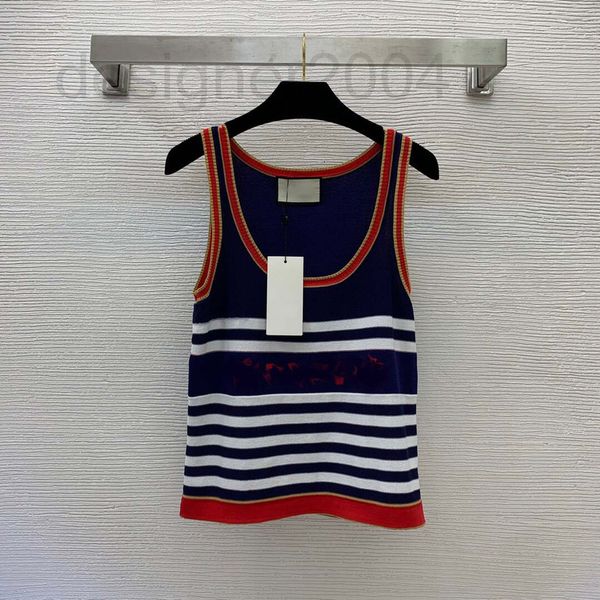 women's t-shirt designer summer new navy stripe letter slim u-shaped knitted vest women's qbxh, White
women's t-shirt designer summer new navy stripe letter slim u-shaped knitted vest women's qbxh, White