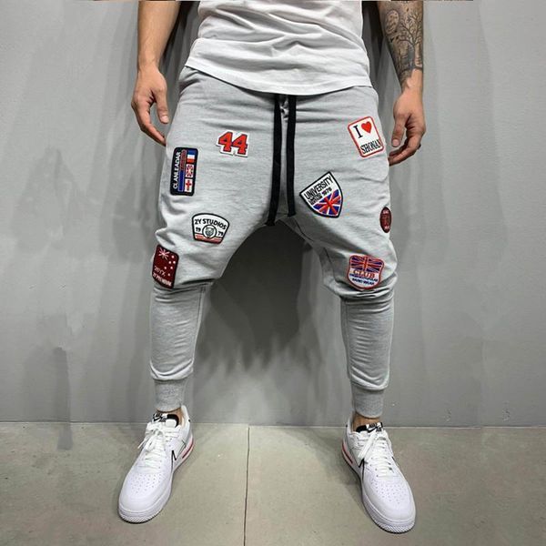men's pants mens hip hop style white little feet sports badge patch stitch jogging sweatpants casual pantalones hombremen's, Black
men's pants mens hip hop style white little feet sports badge patch stitch jogging sweatpants casual pantalones hombremen's, Black