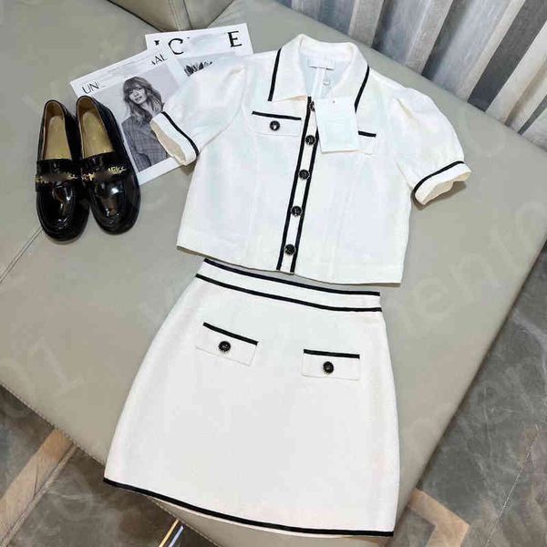luxury womens two piece dress brand logo fashion embroidered cotton shirt slim fit comfort skirt suit college style designer women clothing, White
luxury womens two piece dress brand logo fashion embroidered cotton shirt slim fit comfort skirt suit college style designer women clothing, White