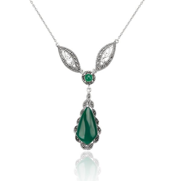 multi-colored chalcedony pendant necklace for women vintage 925 sterling silver drop-shaped jewelry accessories
multi-colored chalcedony pendant necklace for women vintage 925 sterling silver drop-shaped jewelry accessories