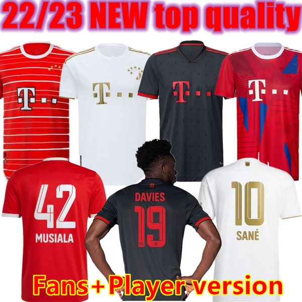 22 23 fc bayern munich lewandowski soccer jersey goretzka fans player version home red sane gnabry coman muller davies kimmich 2021 2022 men, Black;yellow
22 23 fc bayern munich lewandowski soccer jersey goretzka fans player version home red sane gnabry coman muller davies kimmich 2021 2022 men, Black;yellow