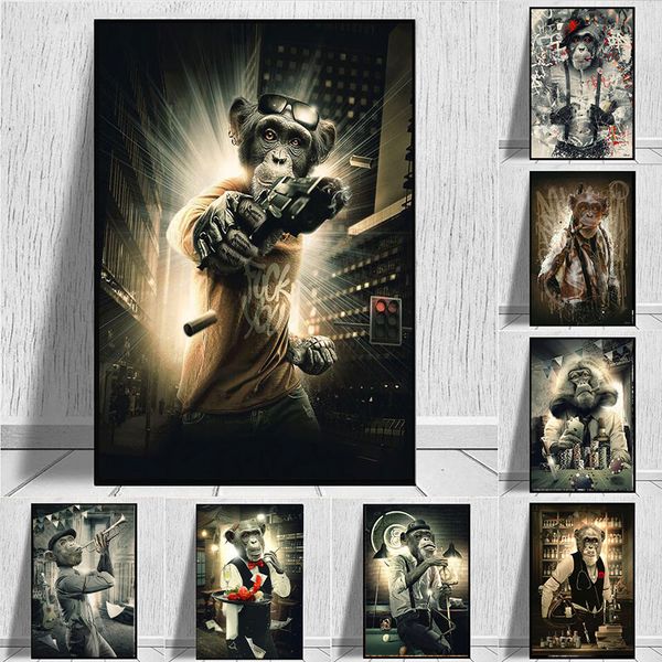 monkey smoking handjob street art posters and prints animal canvas painting wall art for living room decoration cuadros
monkey smoking handjob street art posters and prints animal canvas painting wall art for living room decoration cuadros