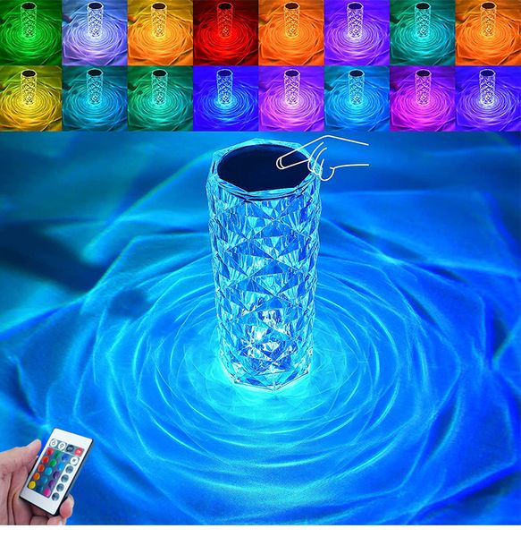 led candle holders crystal table lamp rose light projector 3/16 colors touch adjustable romantic diamond atmosphere light usb
led candle holders crystal table lamp rose light projector 3/16 colors touch adjustable romantic diamond atmosphere light usb
