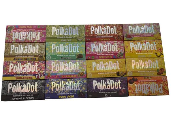 polkadot chocolate bar package boxes with mold 4g mushrooms mushroom chocolates bars packing box display oneup package box
polkadot chocolate bar package boxes with mold 4g mushrooms mushroom chocolates bars packing box display oneup package box
