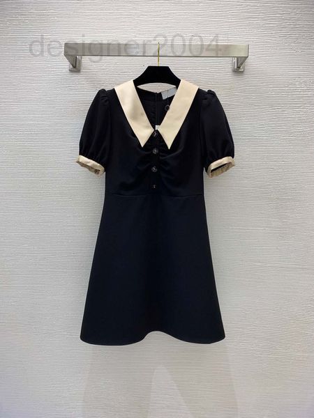 casual dresses designer new fashion aging bubble sleeve small black skirt contrast color pointed collar button slim a-line dress ejoi, Black;gray
casual dresses designer new fashion aging bubble sleeve small black skirt contrast color pointed collar button slim a-line dress ejoi, Black;gray