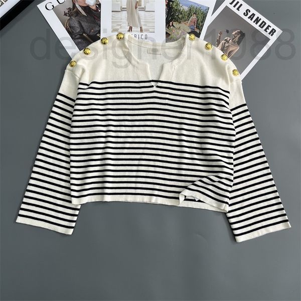 women's sweaters designer small fragrance knitting stripe seven sleeve t-shirt women's thin design sense niche short knit ins fash, White;black
women's sweaters designer small fragrance knitting stripe seven sleeve t-shirt women's thin design sense niche short knit ins fash, White;black