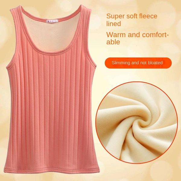 winter fleece vest underwears womens double-layer thickened warm inner female bottoming cotton suspender, Black;pink
winter fleece vest underwears womens double-layer thickened warm inner female bottoming cotton suspender, Black;pink