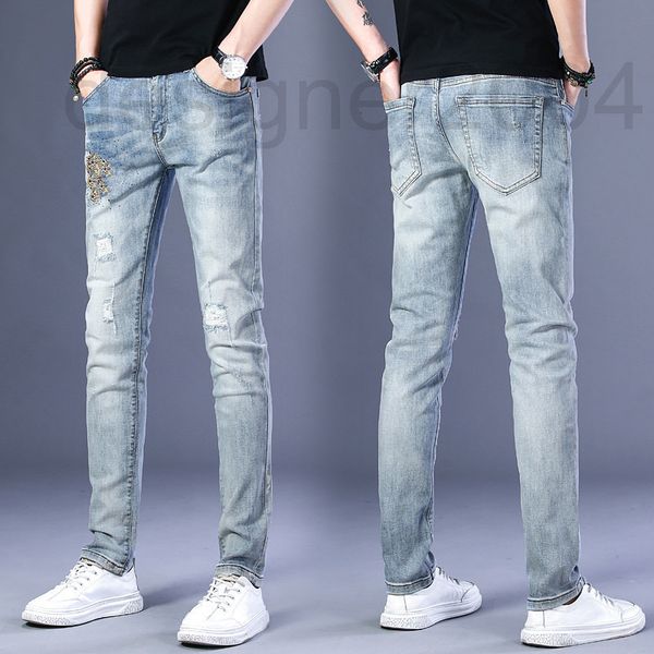 men's jeans designer medusa embroidery hong kong fashion brand light color jeans men's autumn new clothing slim men uzau, Blue
men's jeans designer medusa embroidery hong kong fashion brand light color jeans men's autumn new clothing slim men uzau, Blue