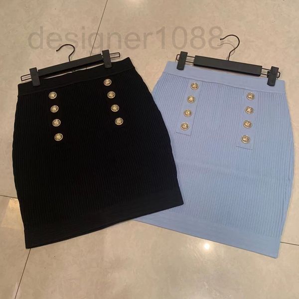 skirts designer 20ss balman knitted slim fit luxury sweater a-line skirt ice silk solid color zipper gold button short gd82, Black
skirts designer 20ss balman knitted slim fit luxury sweater a-line skirt ice silk solid color zipper gold button short gd82, Black