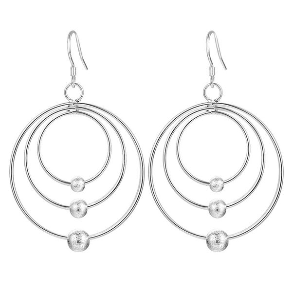 100% 925 silver color dangle earrings for women jewelry three circle beads earrings christmas gifts wedding party
100% 925 silver color dangle earrings for women jewelry three circle beads earrings christmas gifts wedding party