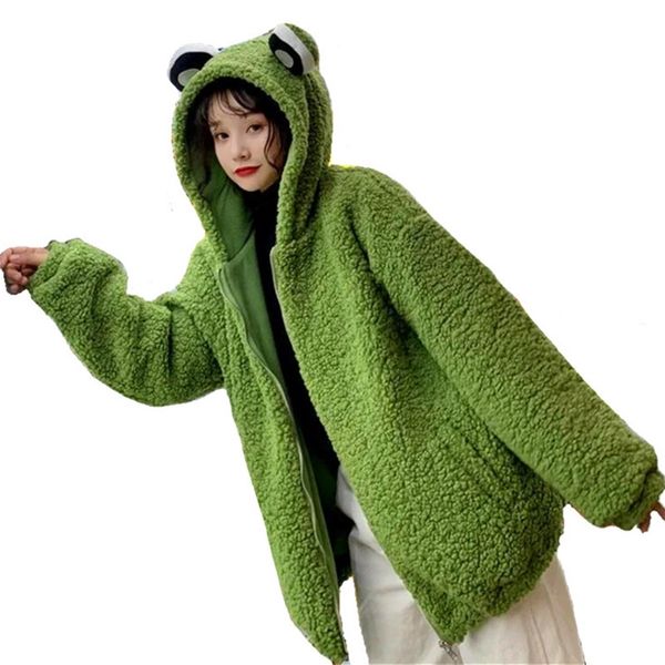 autumn winter frog eyes hooded sweatshirt zip-up plush fleece oversized hoodies women thicken keep warm kawaii outwear 220811, Black
autumn winter frog eyes hooded sweatshirt zip-up plush fleece oversized hoodies women thicken keep warm kawaii outwear 220811, Black