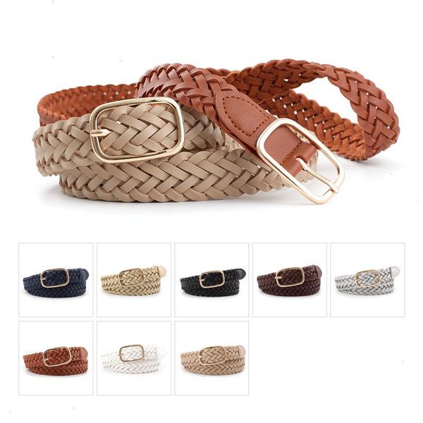 womens pu leather braided belt golden square pin buckle fashion causal jeans dress waistband 2.3cm thin p81, Black;brown
womens pu leather braided belt golden square pin buckle fashion causal jeans dress waistband 2.3cm thin p81, Black;brown