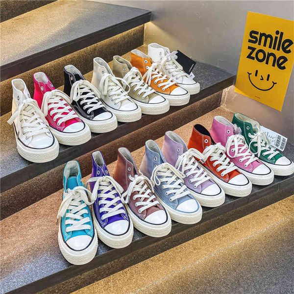 2022 original new high 100 student board shoes 1970s reproduction spring summer canvas women, Black
2022 original new high 100 student board shoes 1970s reproduction spring summer canvas women, Black