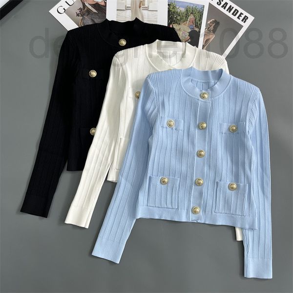 women's sweaters designer 2022 spring and autumn new french sweater long sleeve round neck solid color button short cardigan jacket n85, White;black
women's sweaters designer 2022 spring and autumn new french sweater long sleeve round neck solid color button short cardigan jacket n85, White;black