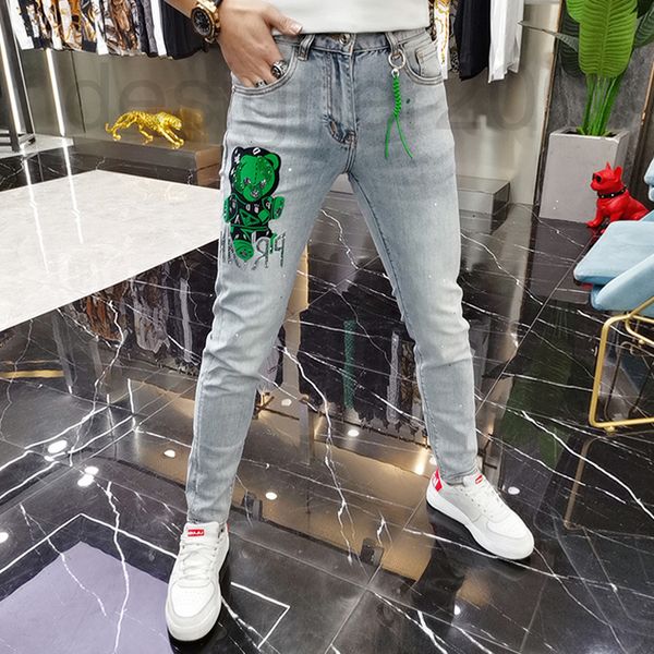 men's jeans designer 2022 spring european fashion brand jeans net red bear print drill slim fit handsome leggings men uvc1, Blue
men's jeans designer 2022 spring european fashion brand jeans net red bear print drill slim fit handsome leggings men uvc1, Blue