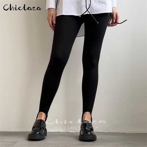 chiclaza spring autumn women vintage black elastic leggings casual high waist basic all-match slim pants female 220811
chiclaza spring autumn women vintage black elastic leggings casual high waist basic all-match slim pants female 220811