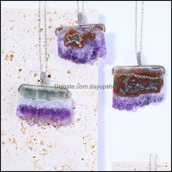 chains necklaces pendants jewelry natural slivery amethys chain choker stone necklace femme fashion gift dropship pen dhgvh, Silver
chains necklaces pendants jewelry natural slivery amethys chain choker stone necklace femme fashion gift dropship pen dhgvh, Silver