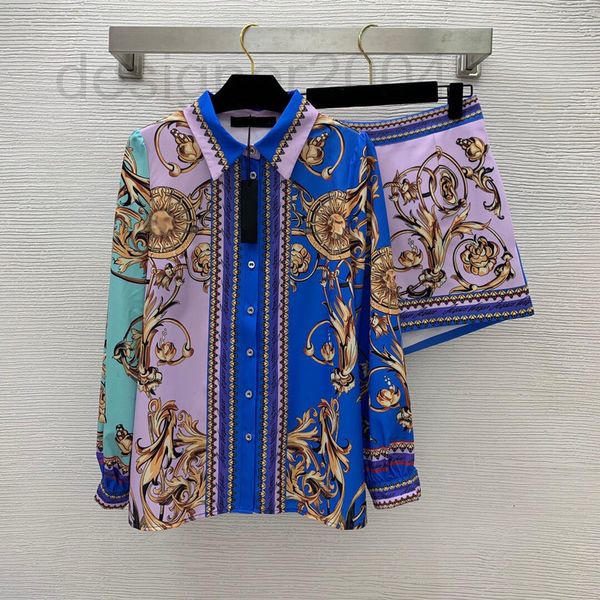 casual dresses designer spring new print pattern contrast stitching square neck single breasted shirt with shorts two-piece suit p7o7, Black;gray
casual dresses designer spring new print pattern contrast stitching square neck single breasted shirt with shorts two-piece suit p7o7, Black;gray