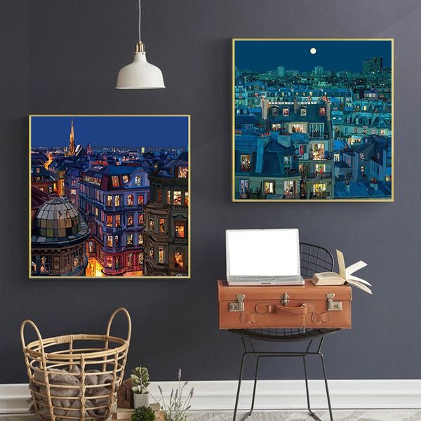 vintage modern canvas painting pierpaolo rovero posters city night view prints wall art pictures room home wall decor cuadros
vintage modern canvas painting pierpaolo rovero posters city night view prints wall art pictures room home wall decor cuadros