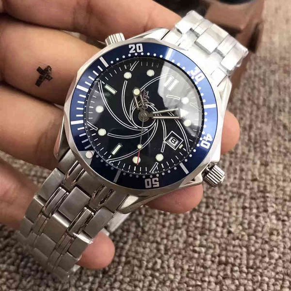 luxury men automatic mechanical watch black blue james bond 007 ceramic bezel crystal sapphire waterproof gent wrist watches, Slivery;brown
luxury men automatic mechanical watch black blue james bond 007 ceramic bezel crystal sapphire waterproof gent wrist watches, Slivery;brown