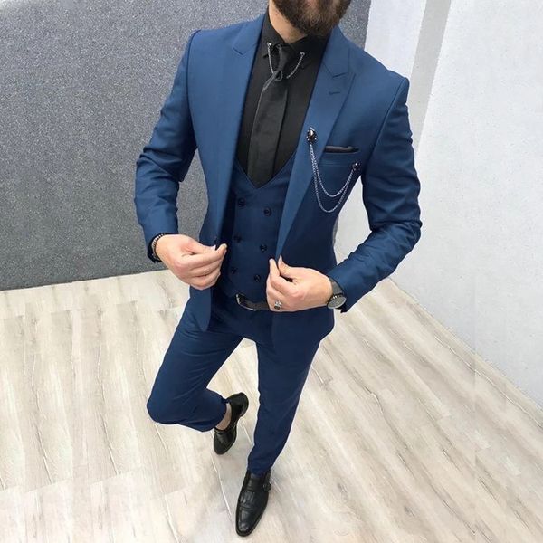 groom wear three piece tuxedos royal blue men suits peaked lapel custom made wedding slim fit male suits jacket pants vest tie, Black;gray
groom wear three piece tuxedos royal blue men suits peaked lapel custom made wedding slim fit male suits jacket pants vest tie, Black;gray