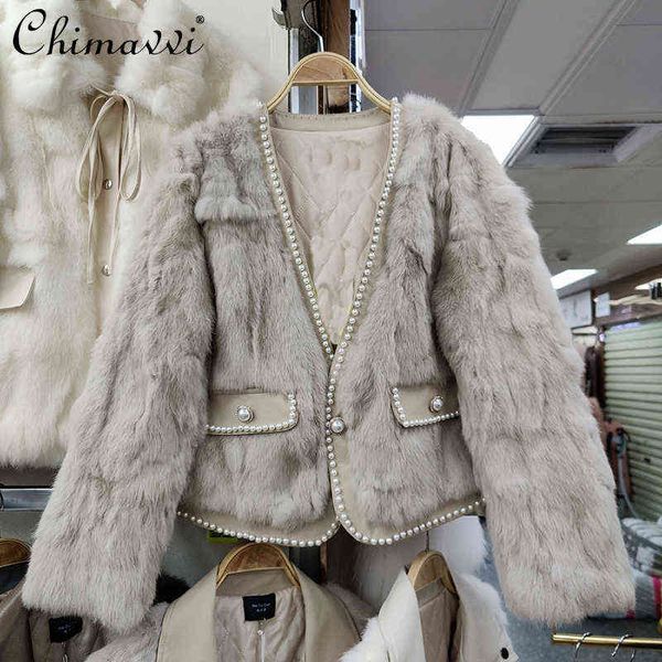 heavy beads short rabbit fur coat feminine 2021 winter women's clothing new fashion v-neck slimming elegant fur coat luxury t220810, Black
heavy beads short rabbit fur coat feminine 2021 winter women's clothing new fashion v-neck slimming elegant fur coat luxury t220810, Black