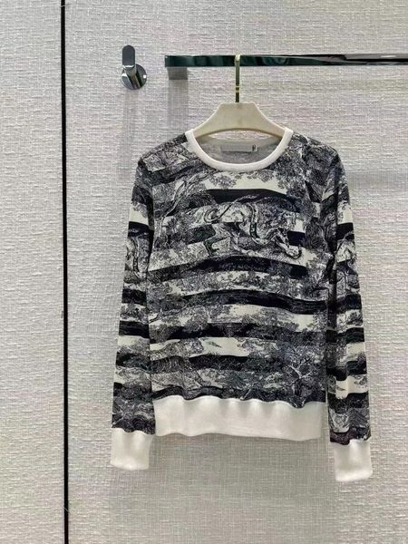 milan runway sweaters 2022 spring summer long sleeves o neck print women's sweater high end jacquard pullovers designer 0325-13, White;black
milan runway sweaters 2022 spring summer long sleeves o neck print women's sweater high end jacquard pullovers designer 0325-13, White;black