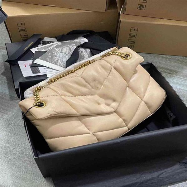 loulou original puffer leather apricot chain cloud bag267e