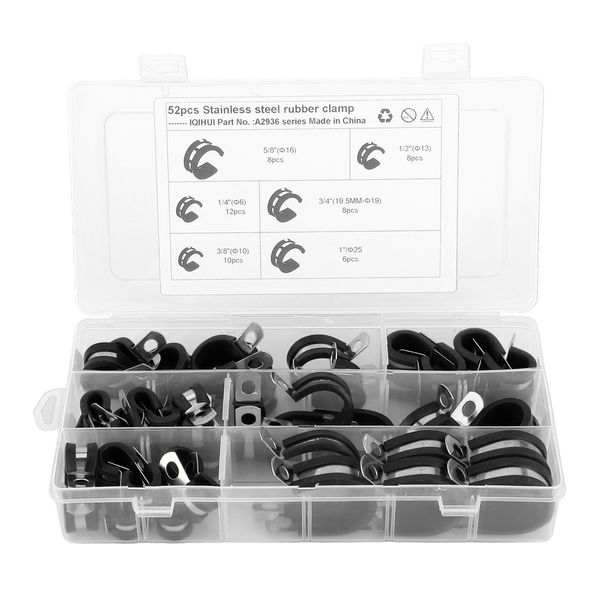 52pcs cable clamp cushioned insulated stainless fastener for car truck utv hose pipe
52pcs cable clamp cushioned insulated stainless fastener for car truck utv hose pipe