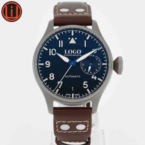luxury brand watch superior quality titanium case cal.51111 movement 46mm 7 days pilot, Slivery;brown
luxury brand watch superior quality titanium case cal.51111 movement 46mm 7 days pilot, Slivery;brown