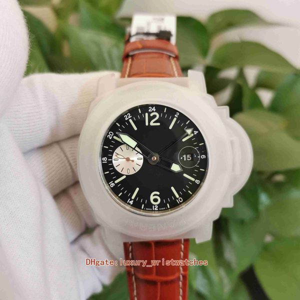 perfect men watch 44mm gmt 1950 pm 88 p00088 stainless steel alligator leather strap luminescent eta movement mechanical automatic mens watc, Slivery;brown
perfect men watch 44mm gmt 1950 pm 88 p00088 stainless steel alligator leather strap luminescent eta movement mechanical automatic mens watc, Slivery;brown