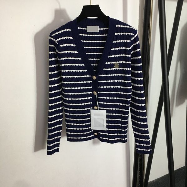 728 2022 milan runway autumn summer brand same style sweater long sleeve v neck cardigan womens meiyi, White;black