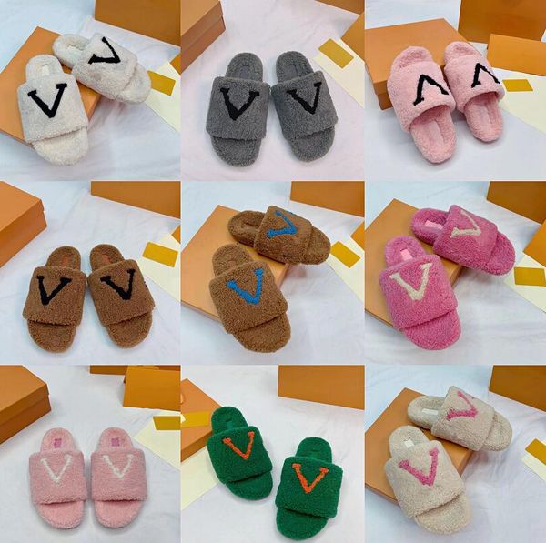 15 color designer winter luxurys slippers women wool slipper fur fluffy warm letters sandals indoor outdoor comfortable logo embroidery flip, Black
15 color designer winter luxurys slippers women wool slipper fur fluffy warm letters sandals indoor outdoor comfortable logo embroidery flip, Black