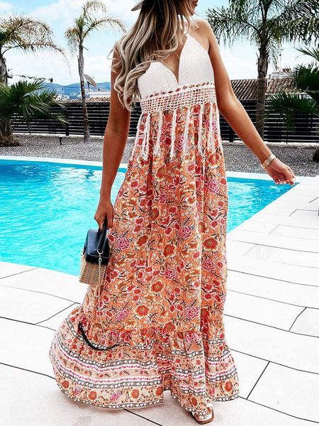 tassel women printing summer maxi dress sleeveless deep v-neck casual ladies simple sweet streetwear dropshipping, White
tassel women printing summer maxi dress sleeveless deep v-neck casual ladies simple sweet streetwear dropshipping, White