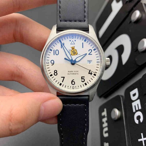 luxury mens mechanical watch v7 pilot mark 18 white face men's leisure sports business fashion automatic swiss es brand wristwatch, Slivery;brown
luxury mens mechanical watch v7 pilot mark 18 white face men's leisure sports business fashion automatic swiss es brand wristwatch, Slivery;brown