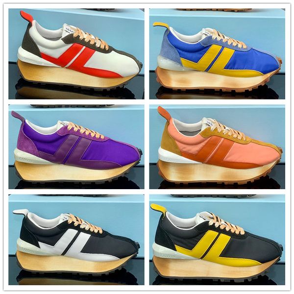 bumper sneakers designer multicolor shoes platform shoes low clay striped nylon cowhide leather flat sneaker stitching german army trainers, Black
bumper sneakers designer multicolor shoes platform shoes low clay striped nylon cowhide leather flat sneaker stitching german army trainers, Black