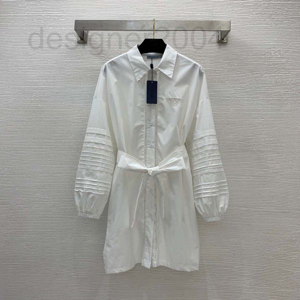 casual dresses designer 22 new triangle label embroidery perspective lace stitching lantern sleeve buckle lapel long shirt dress 3ts1, Black;gray
casual dresses designer 22 new triangle label embroidery perspective lace stitching lantern sleeve buckle lapel long shirt dress 3ts1, Black;gray