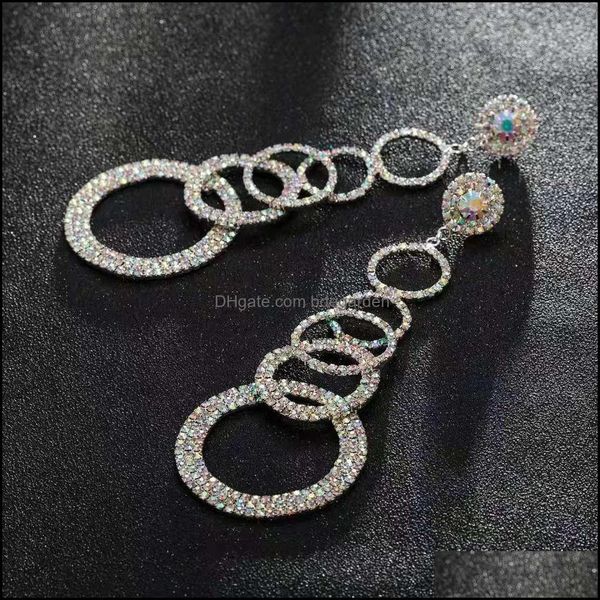 dangle chandelier earrings jewelry fashiont for women luxury designer bling diamond dangling circle crytal dhsjw, Silver 
dangle chandelier earrings jewelry fashiont for women luxury designer bling diamond dangling circle crytal dhsjw, Silver