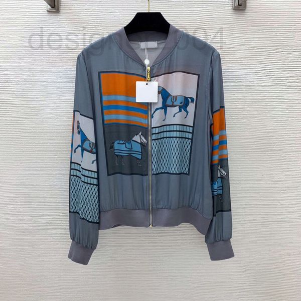 women's jackets designer autumn new silk shirt fashion leisure horse grid crossbar printed pattern zipper thin coat p6yf, Black;brown
women's jackets designer autumn new silk shirt fashion leisure horse grid crossbar printed pattern zipper thin coat p6yf, Black;brown