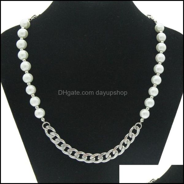 chains necklaces pendants jewelry 10mm cuban link chain necklace for women stainless steel pearl choker men hip hop rapper ma dhqdm, Silver
chains necklaces pendants jewelry 10mm cuban link chain necklace for women stainless steel pearl choker men hip hop rapper ma dhqdm, Silver