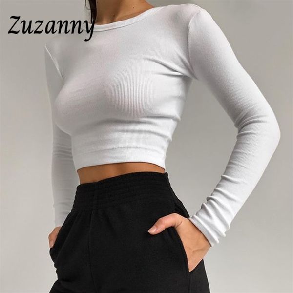 zuzanny o neck long sleeve shirt women ribbed cropped spring black casual skinny slim basic woman t shirts white 220811
zuzanny o neck long sleeve shirt women ribbed cropped spring black casual skinny slim basic woman t shirts white 220811