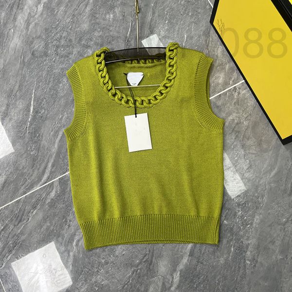 women's t-shirt designer fashion simple vest small shirt slim green collar design sleeveless knit female l3n5, White
women's t-shirt designer fashion simple vest small shirt slim green collar design sleeveless knit female l3n5, White