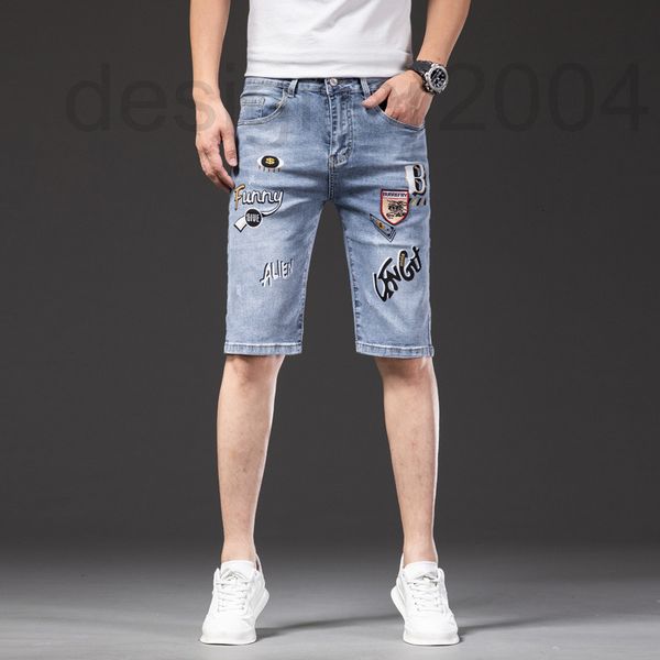 men's jeans designer trendy embroidered and printed denim shorts men's summer thin style trendy elastic five point personalized ca, Blue
men's jeans designer trendy embroidered and printed denim shorts men's summer thin style trendy elastic five point personalized ca, Blue
